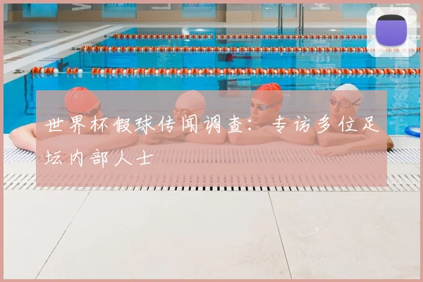 世界杯假球传闻调查:专访多位足坛内部人士